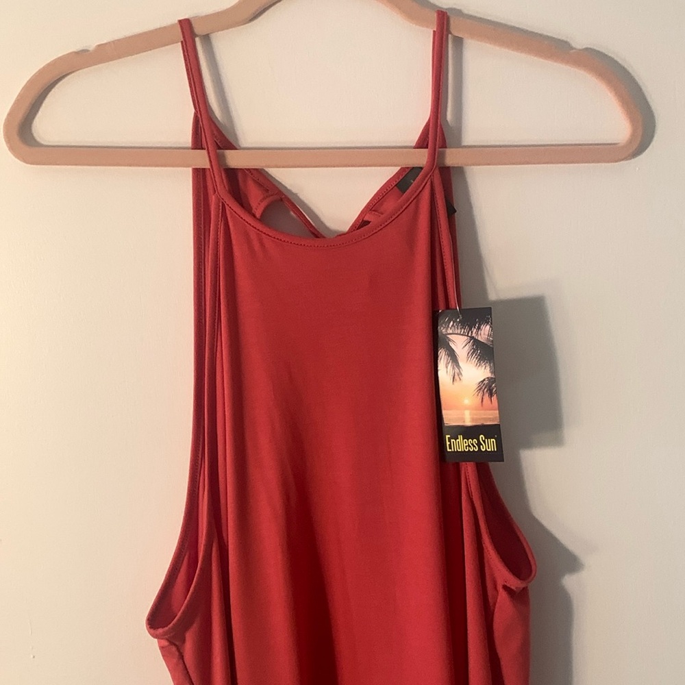 NWT Women’s Dress/Tank Beach Coverup. Size XL Color Coral Bisque